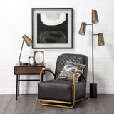 Mercana Wesley II (22.4"H) Gold/Black Perforated Metal Shade Table Lamp