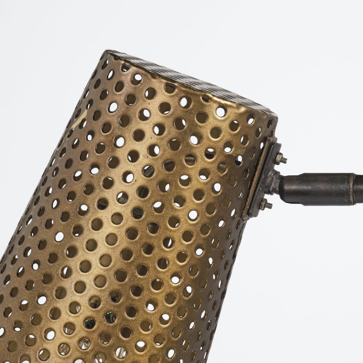 Mercana Wesley II (22.4"H) Gold/Black Perforated Metal Shade Table Lamp