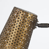 Mercana Wesley II (22.4"H) Gold/Black Perforated Metal Shade Table Lamp