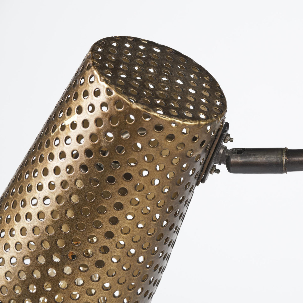 Mercana Wesley II (22.4"H) Gold/Black Perforated Metal Shade Table Lamp