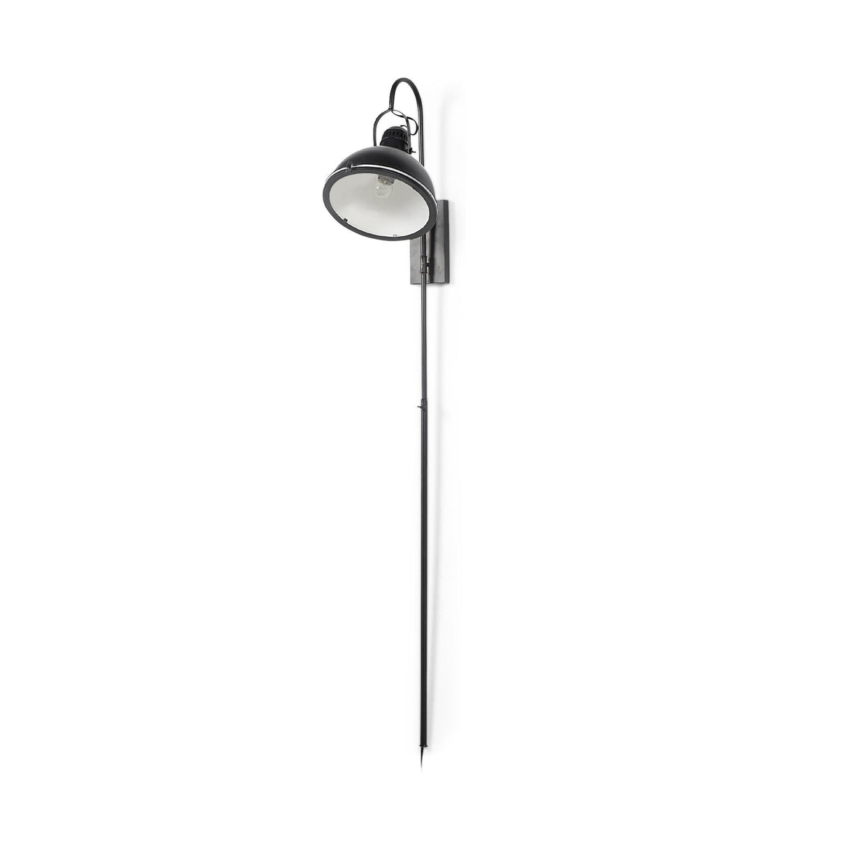 Mercana Tazb II 13x62 Black Metal Conical Shade Wall Sconce
