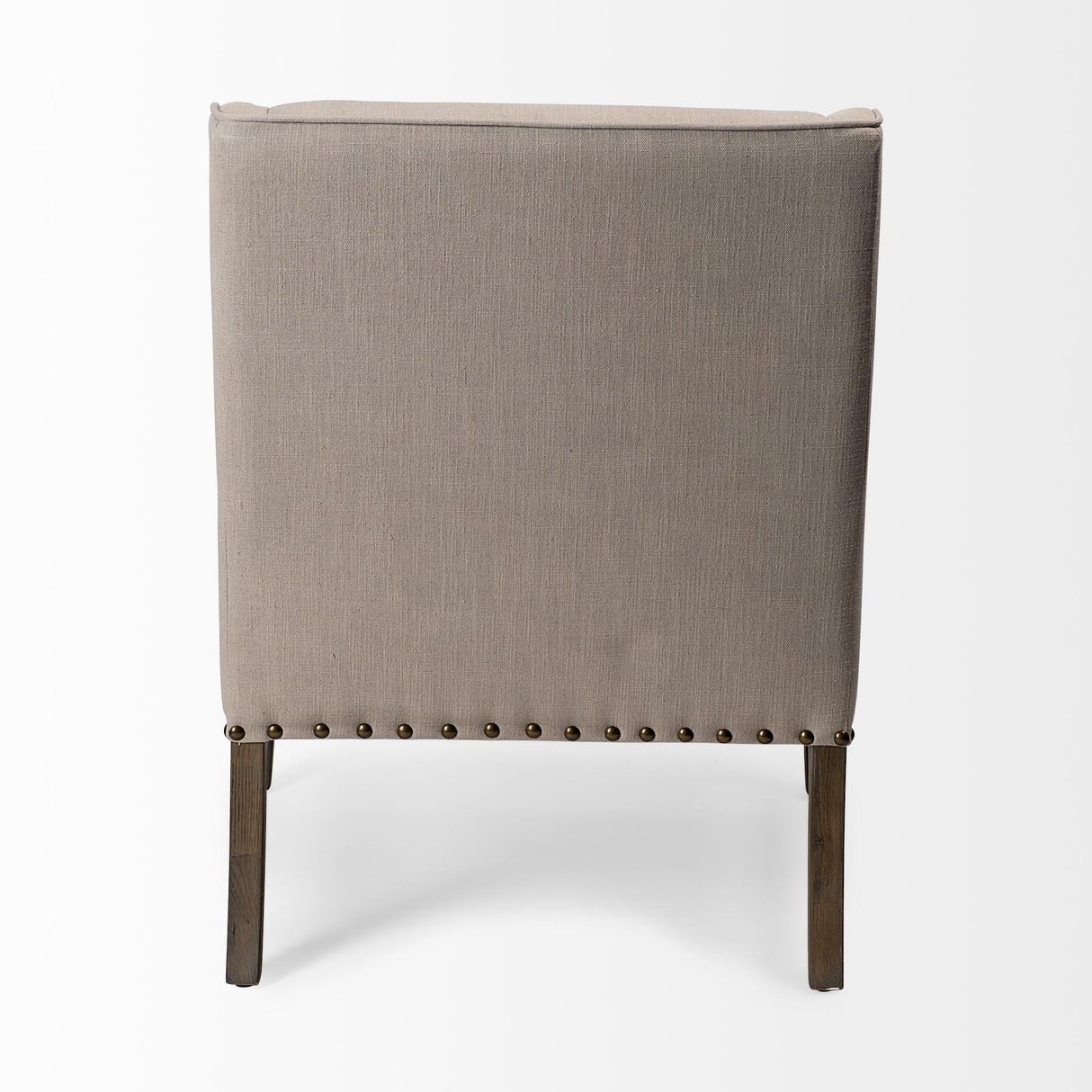 Mercana Kensington Beige Linen Fabric and Wood Accent Chair