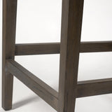 Mercana Kensington 27.5" Seat Height Beige Fabric Seat Brown Wood Frame Counter Stool