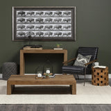 Mercana Grosjean Black Leather Wrap Metal Frame Accent Chair