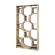 Mercana Traro 47.75L x 16.0W x 92.0H Blonde Wooden Compartment Shelving Unit
