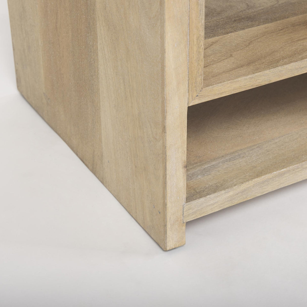 Mercana Traro 47.75L x 16.0W x 92.0H Blonde Wooden Compartment Shelving Unit