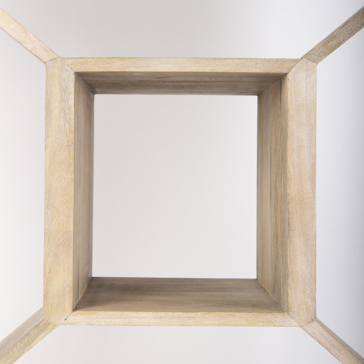 Mercana Traro 47.75L x 16.0W x 92.0H Blonde Wooden Compartment Shelving Unit