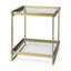 Mercana Trey Gold Metal W/Glass Accent Table