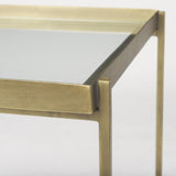 Mercana Trey Gold Metal W/Glass Accent Table