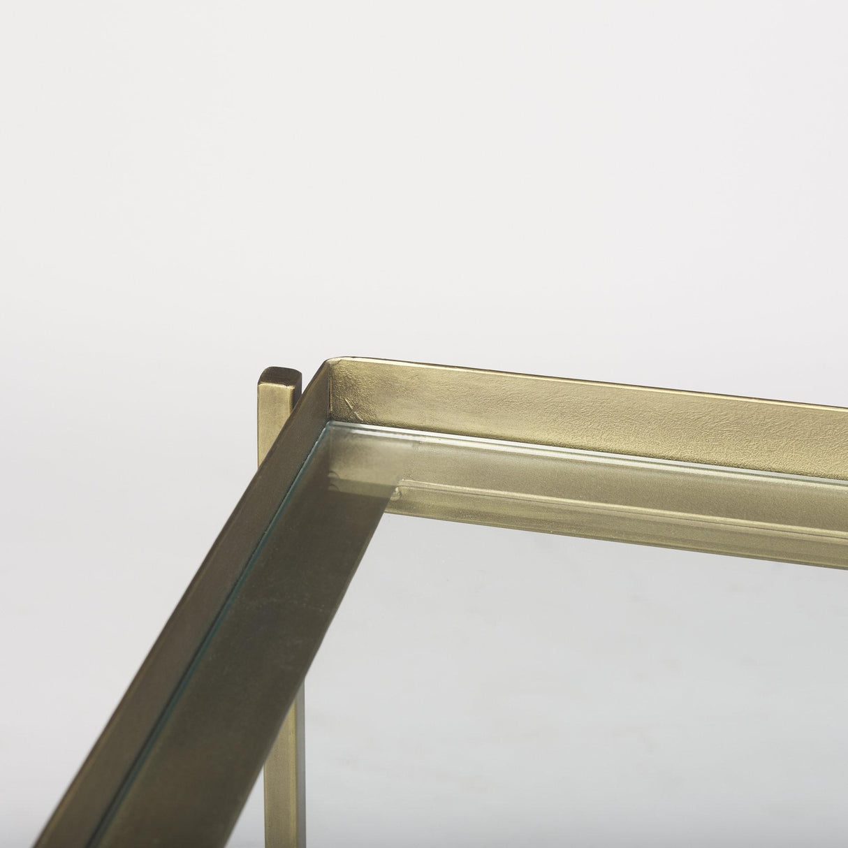 Mercana Trey Gold Metal W/Glass Accent Table