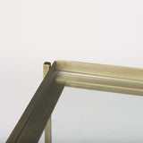 Mercana Trey Gold Metal W/Glass Accent Table