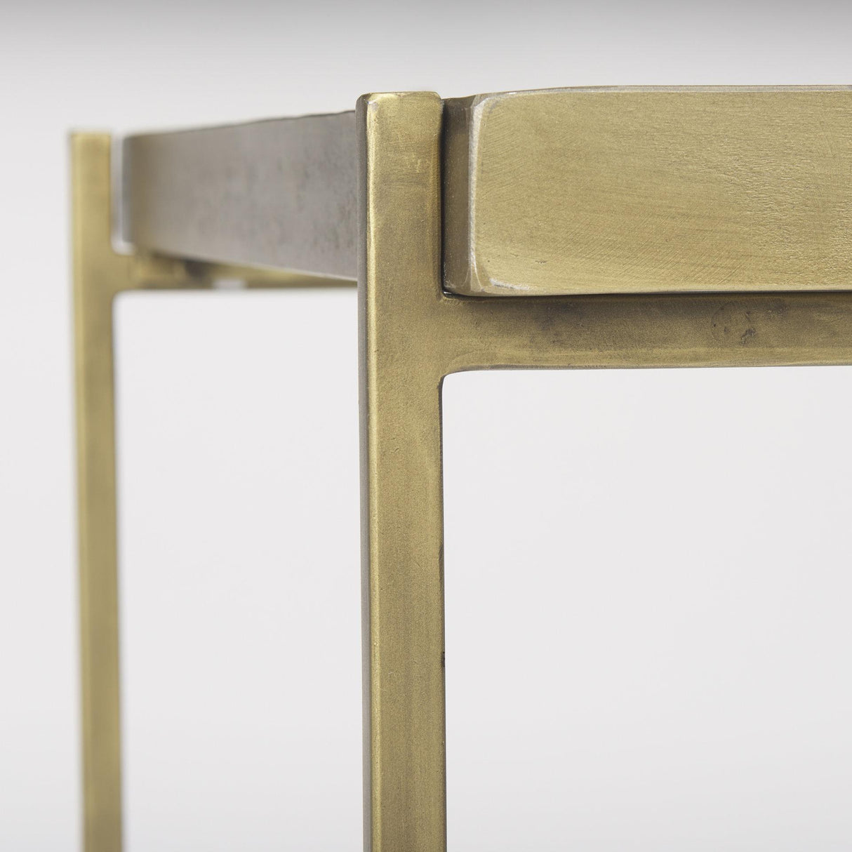 Mercana Trey Gold Metal W/Glass Accent Table
