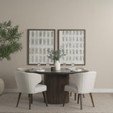 Mercana Terra Fluted Dining Table - 4 Niles Chairs