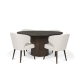 Mercana Terra Fluted Dining Table - 4 Niles Chairs