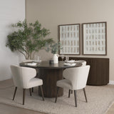 Mercana Terra Fluted Dining Table - 4 Niles Chairs - Terra Sideboard