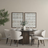 Mercana Terra Fluted Dining Table - 6 Niles Chairs