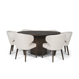 Mercana Terra Fluted Dining Table - 6 Niles Chairs