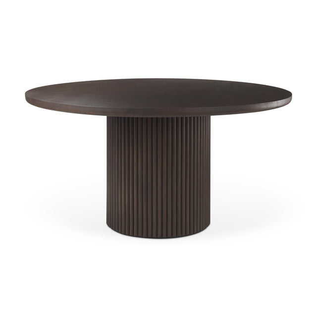 Mercana Terra Fluted Dining Table - 6 Niles Chairs - Terra Sideboard