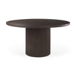 Mercana Terra Fluted Dining Table - 6 Niles Chairs - Sloan Cabinet