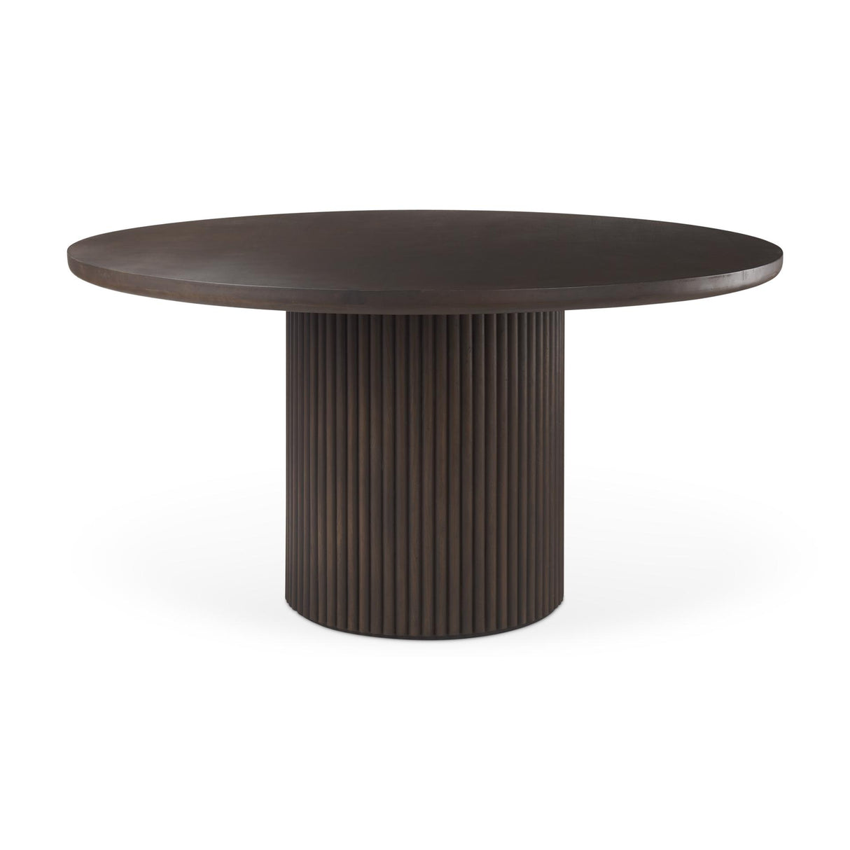 Mercana Terra Fluted Dining Table - 6 Niles Chairs - Sloan Cabinet