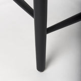 Mercana Trixie Black Wood Frame w/ Dark Taupe Fabric Seat Counter Stool