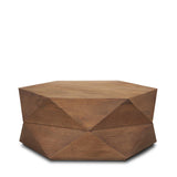 Mercana Arreto 36" Hexagonal Hinged Solid Wood Top and Base Coffee Table