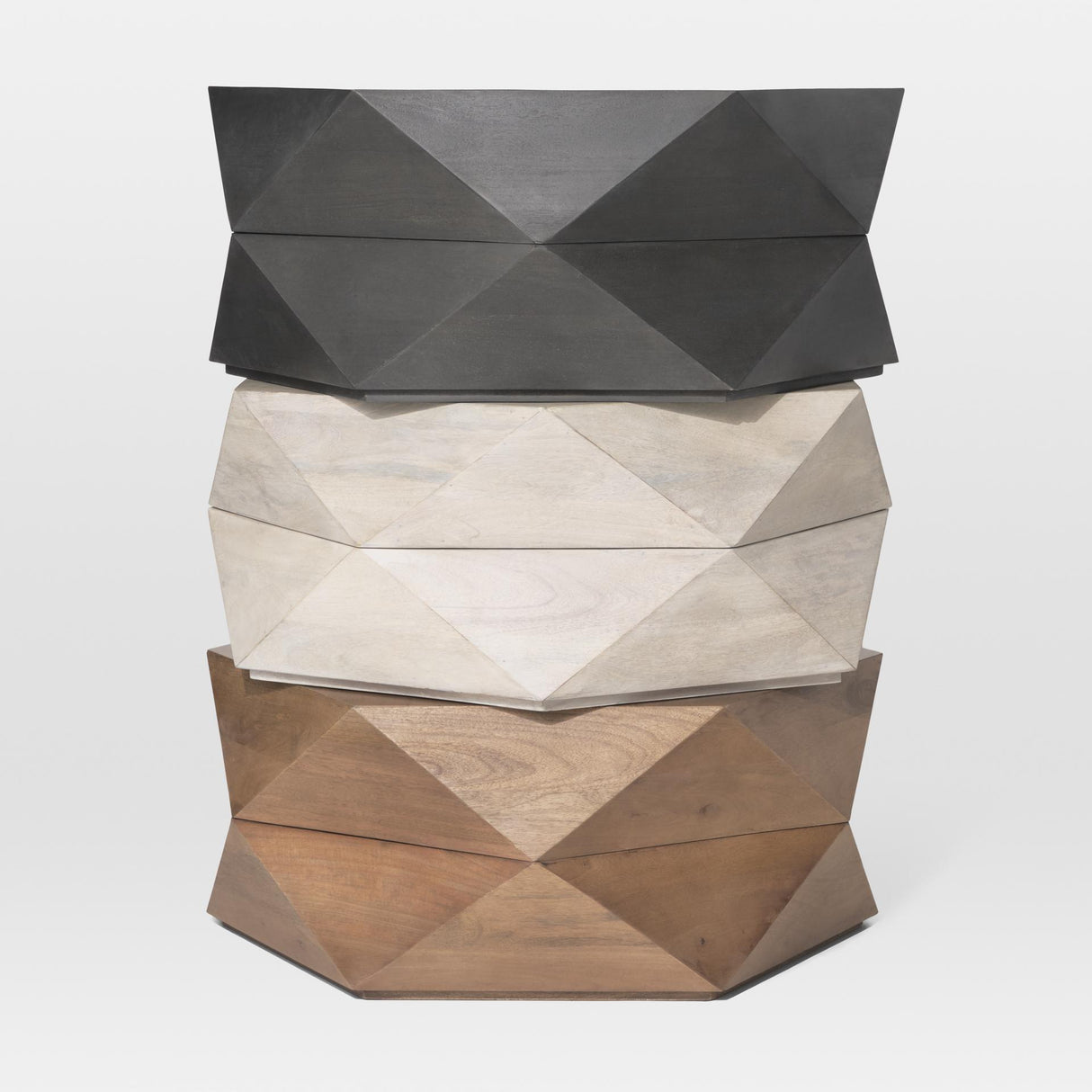 Mercana Arreto 36" Hexagonal Hinged Solid Wood Top and Base Coffee Table
