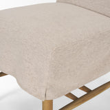 Mercana Whitley Oatmeal Performance Fabric w/ Oak Wood Dining Chair