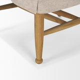 Mercana Whitley Oatmeal Performance Fabric w/ Oak Wood Dining Chair