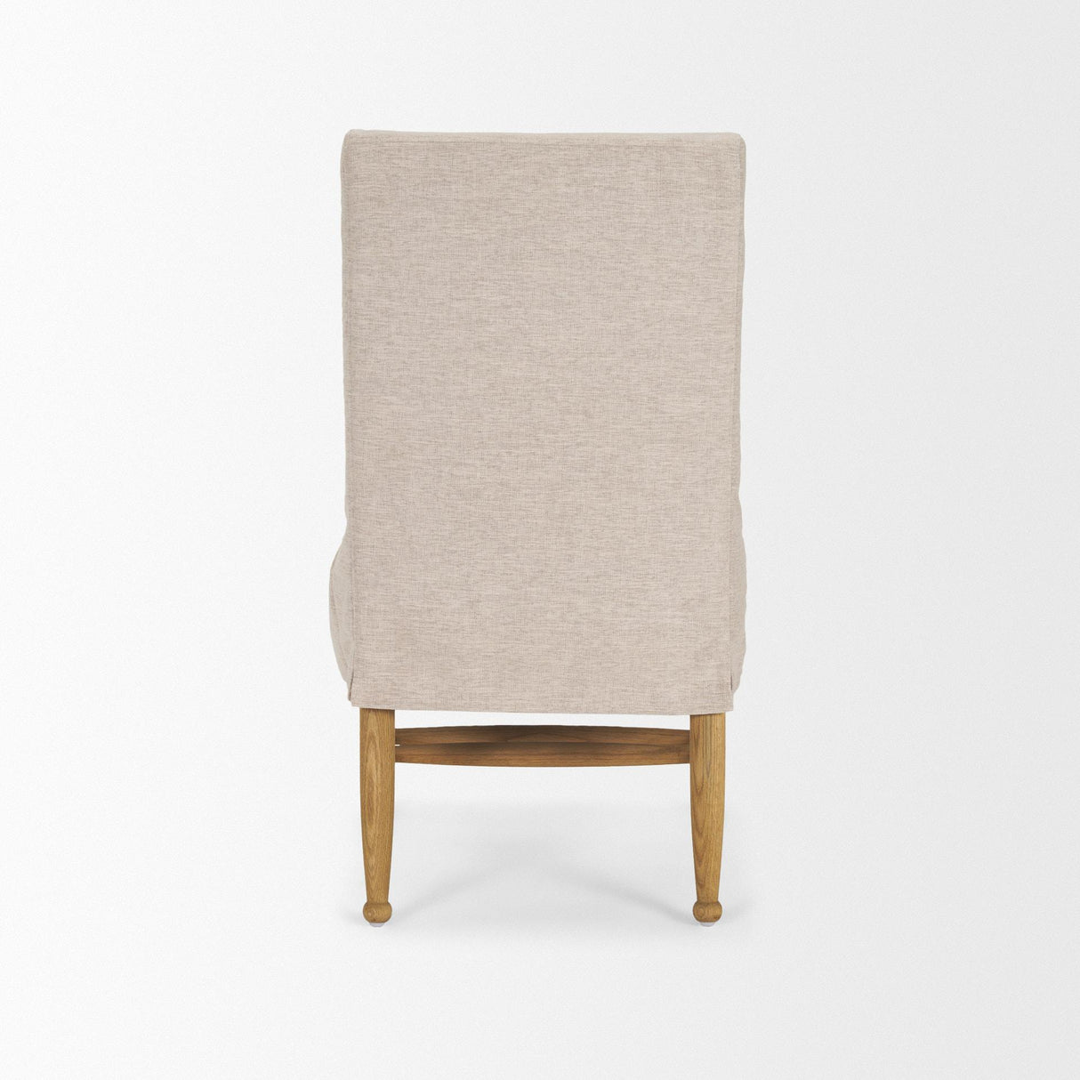 Mercana Whitley Oatmeal Performance Fabric w/ Oak Wood Dining Chair