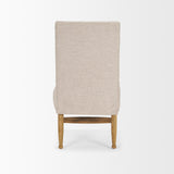 Mercana Whitley Oatmeal Performance Fabric w/ Oak Wood Dining Chair