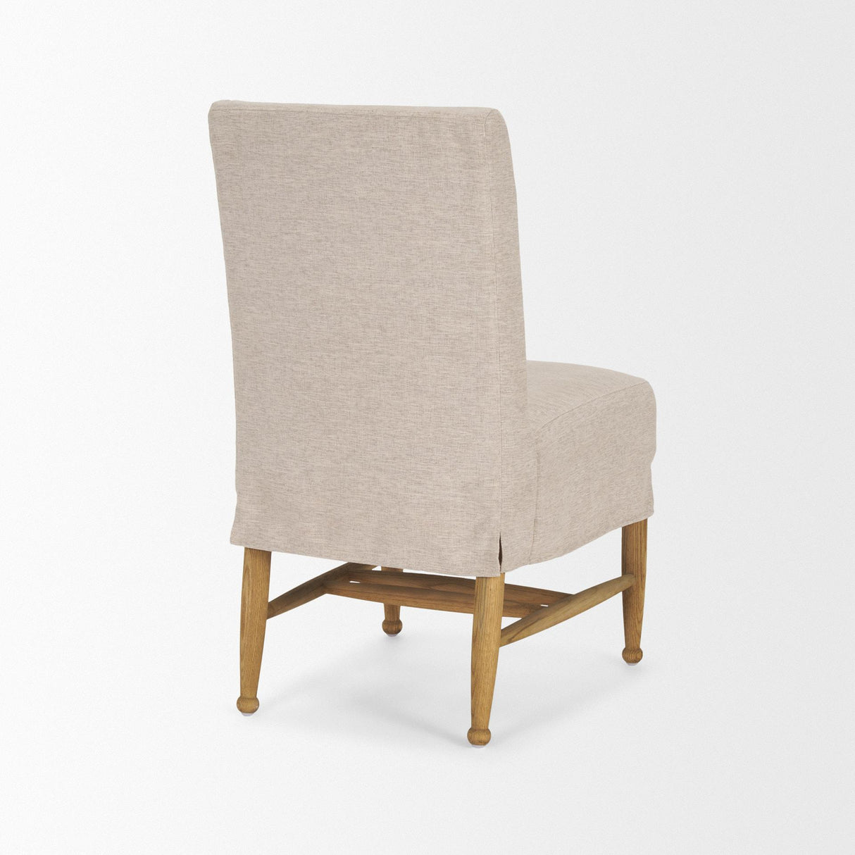 Mercana Whitley Oatmeal Performance Fabric w/ Oak Wood Dining Chair