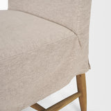 Mercana Whitley Oatmeal Performance Fabric w/ Oak Wood Dining Chair
