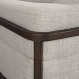 Mercana Warner Left Arm 3 Seater Gray Performance Fabric w/ Ash Wood Sofa