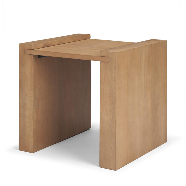 Mercana Wesson Light Brown Wood Accent Table