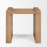 Mercana Wesson Light Brown Wood Accent Table
