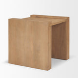Mercana Wesson Light Brown Wood Accent Table
