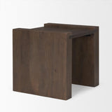 Mercana Wesson Dark Brown Wood Accent Table