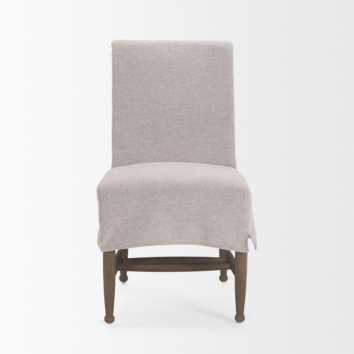 Mercana Whitley Gray Performance Fabric w/ Oak Wood Dining Chair