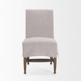 Mercana Whitley Gray Performance Fabric w/ Oak Wood Dining Chair