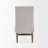Mercana Whitley Gray Performance Fabric w/ Oak Wood Dining Chair