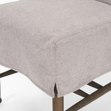 Mercana Whitley Gray Performance Fabric w/ Oak Wood Dining Chair