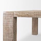 Mercana McArthur 84" Whitewash Reclaimed Wood Dining Table