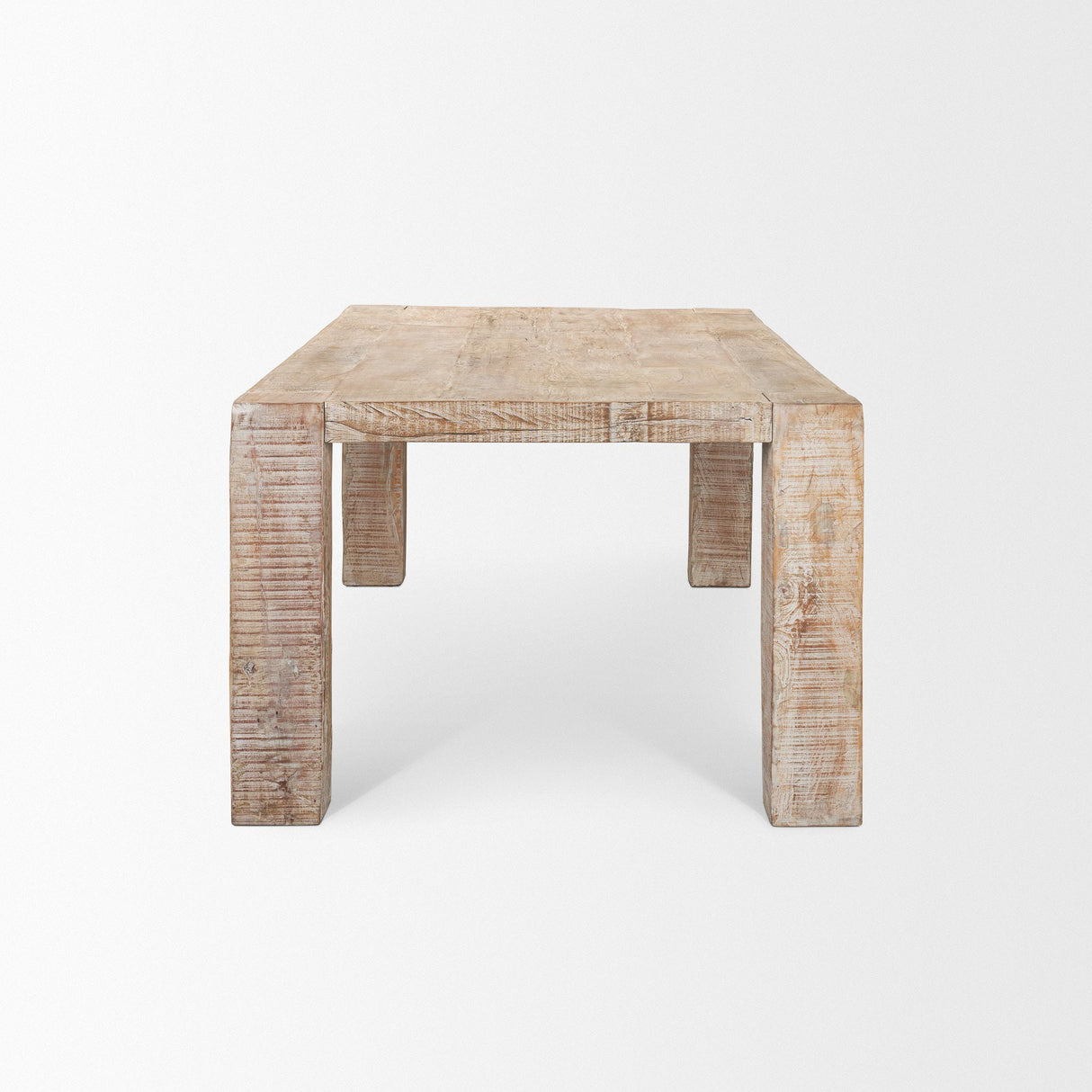 Mercana McArthur 84" Whitewash Reclaimed Wood Dining Table