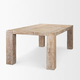 Mercana McArthur 84" Whitewash Reclaimed Wood Dining Table