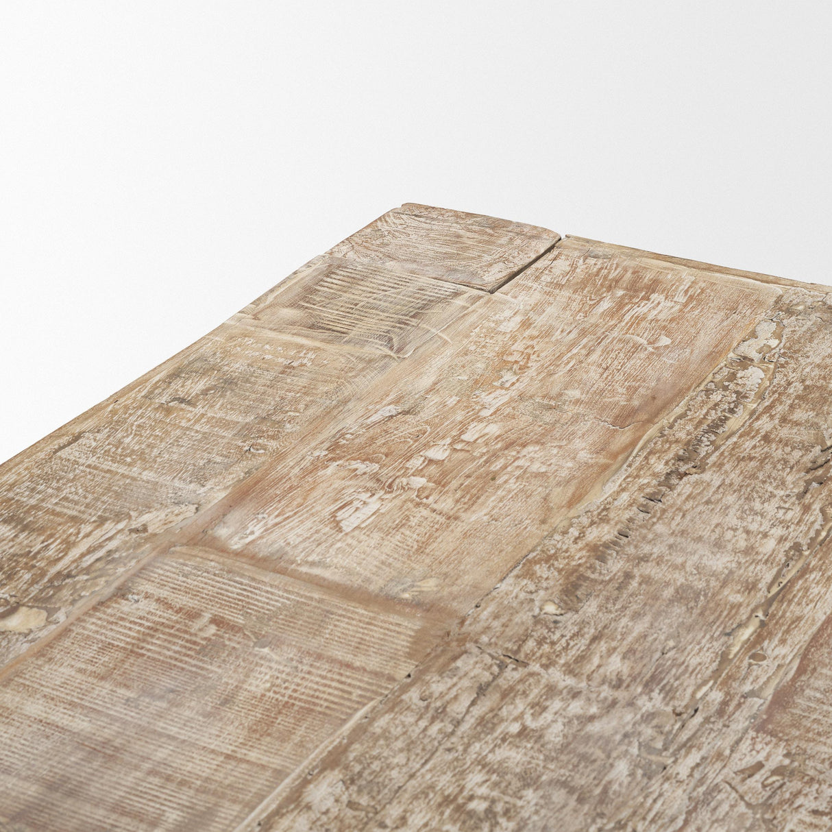 Mercana McArthur 84" Whitewash Reclaimed Wood Dining Table