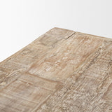 Mercana McArthur 84" Whitewash Reclaimed Wood Dining Table