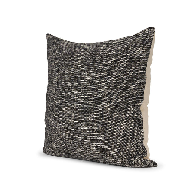 Mercana Jalia Cream and Black Cotton Decorative Square Pillow Cover
