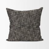 Mercana Jalia Cream and Black Cotton Decorative Square Pillow Cover