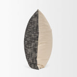 Mercana Jalia Cream and Black Cotton Decorative Square Pillow Cover